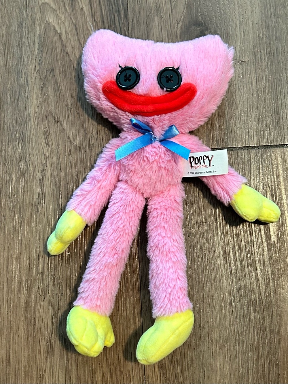 Poppy Playtime Kissy Missy Button Eyes Huggy Wuggy Stuffed Plush Pink Doll 10”